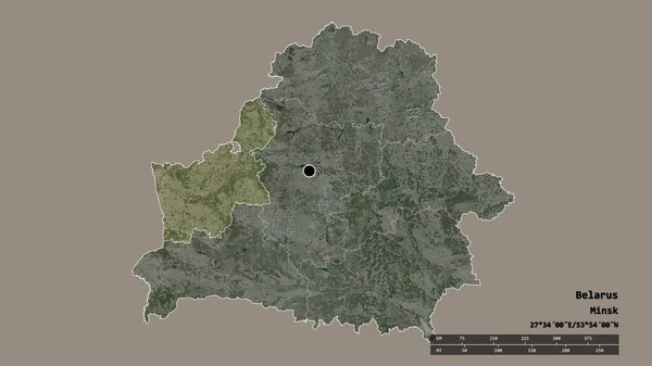 벨라루스의 중심지였던 벨라루스의 모습과 흐로드나 지역은 분리되어 있었다 라벨이요 렌더링 — 스톡 사진