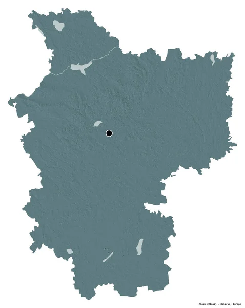 Form Von Minsk Region Weißrussland Mit Seiner Hauptstadt Isoliert Auf — Stockfoto