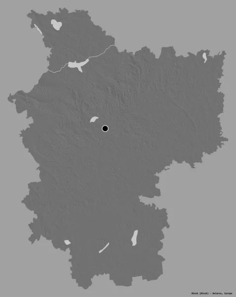 Form Von Minsk Region Weißrussland Mit Seiner Hauptstadt Isoliert Auf — Stockfoto