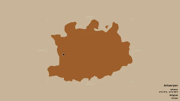 Площадь Антверпена Провинция Бельгия Изолирована Твердом Фоне Геометрической Коробке Метки — стоковое фото