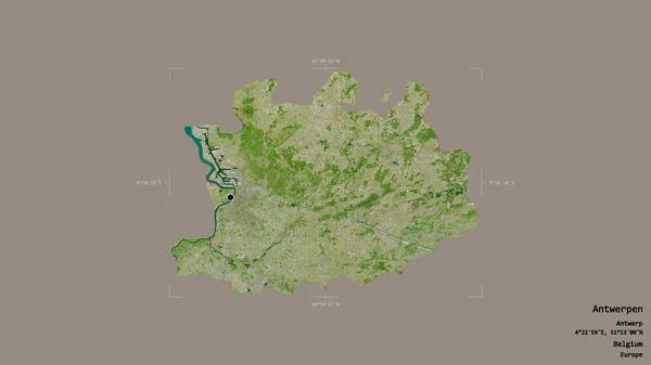 Oblast Antverpy Provincie Belgie Izolovaná Pevném Pozadí Georeferenční Ohraničující Oblasti — Stock fotografie
