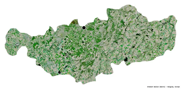 Forma Del Brabante Vallone Provincia Del Belgio Con Sua Capitale — Foto Stock