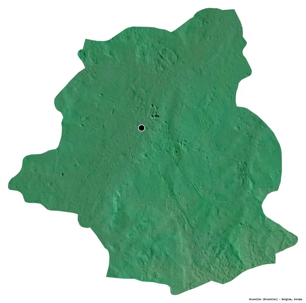 Gestalt Von Brüssel Der Hauptstadtregion Belgiens Mit Seiner Hauptstadt Isoliert — Stockfoto