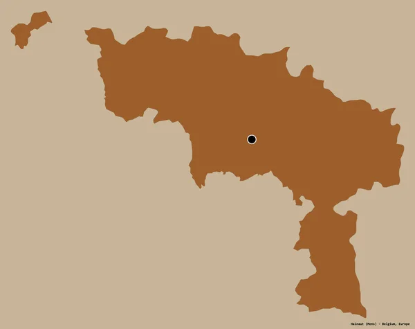Форма Эно Провинция Бельгия Столицей Изолированной Сплошном Цветном Фоне Состав — стоковое фото