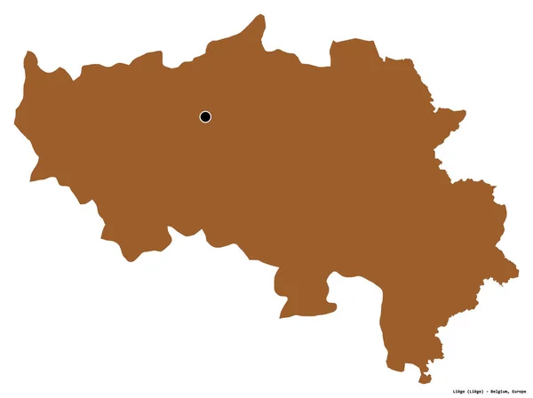 Форма Льєж Провінція Бельгія Столицею Ізольованою Білому Тлі Склад Візерункових — стокове фото