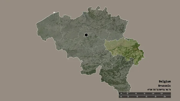 벨기에의 구역과 구역은 분리되었고 구역은 분리되었다 라벨이요 렌더링 — 스톡 사진