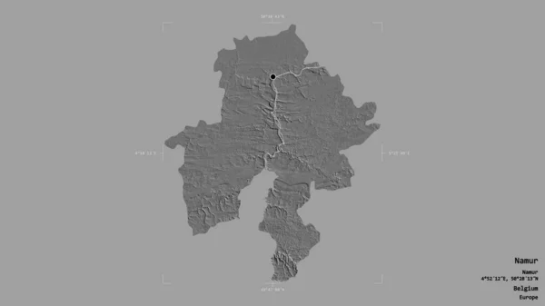 Zona Namur Provincia Del Belgio Isolata Uno Sfondo Solido Una — Foto Stock