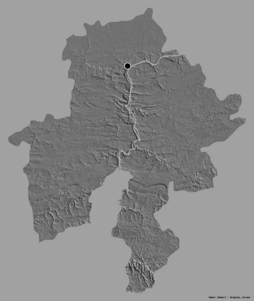 Gestalt Von Namur Provinz Belgien Mit Seiner Hauptstadt Isoliert Auf — Stockfoto