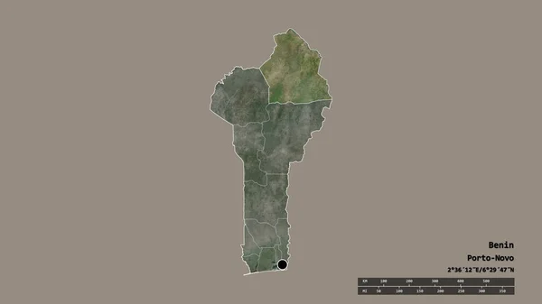 Обесцвеченная Форма Бенина Столицей Главным Региональным Разделением Отделенной Территорией Алибори — стоковое фото