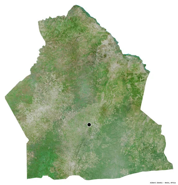 Beyaz Arka Planda Sermayesi Izole Edilmiş Benin Bölümü Alibori Nin — Stok fotoğraf