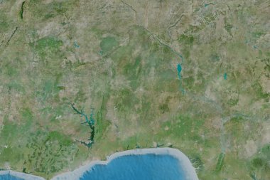 Benin 'in genişletilmiş bölgesi. Uydu görüntüleri. 3B görüntüleme