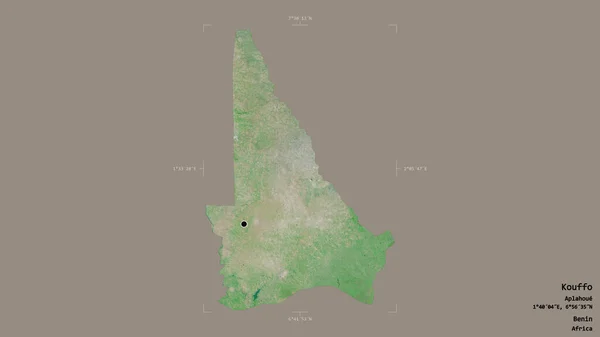 Gebiet Von Kouffo Departement Benin Isoliert Auf Einem Soliden Hintergrund — Stockfoto