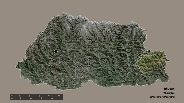 Спустошена Форма Бутану Столицею Основним Районним Відділенням Відокремленою Територією Трашигангу — стокове фото