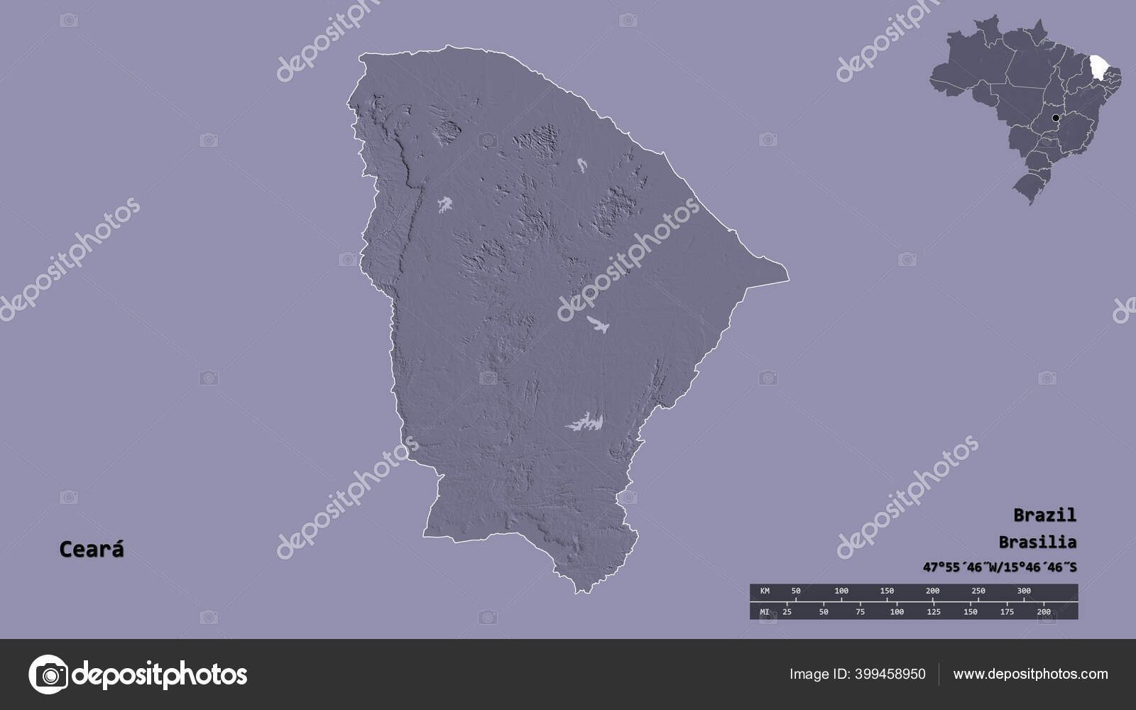 Gestalt Von Ceara Bundesstaat Brasilien Mit Seiner Hauptstadt Isoliert Auf Stockfotografie Lizenzfreie Fotos C Yarr65 399458950 Depositphotos
