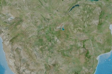 Botswana 'nın geniş bir alanı. Uydu görüntüleri. 3B görüntüleme