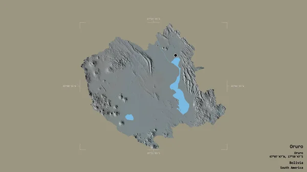 Gebied Van Oruro Departement Bolivia Geïsoleerd Een Solide Achtergrond Een — Stockfoto