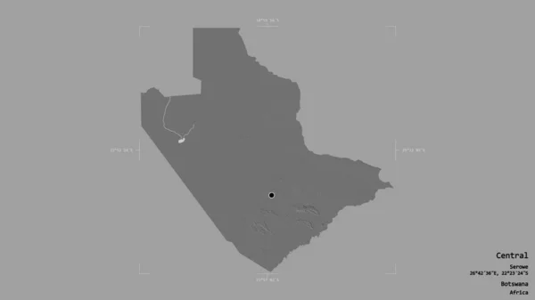 Area Central Distrikt Von Botswana Isoliert Auf Einem Soliden Hintergrund — Stockfoto