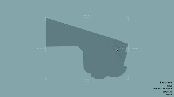 Район Район Ботсваны Изолирован Твёрдом Фоне Геометрической Коробке Метки Цветная — стоковое фото
