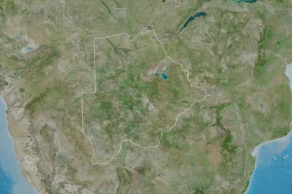 Botswana Kiterjesztett Területe Műholdas Képek Renderelés — Stock Fotó