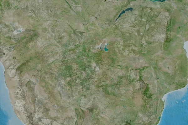 博茨瓦纳的扩展区域 卫星图像 3D渲染 — 图库照片