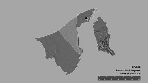 Спустошена Форма Брунею Столицею Основним Регіональним Поділом Відокремленим Районом Тутонг — стокове фото
