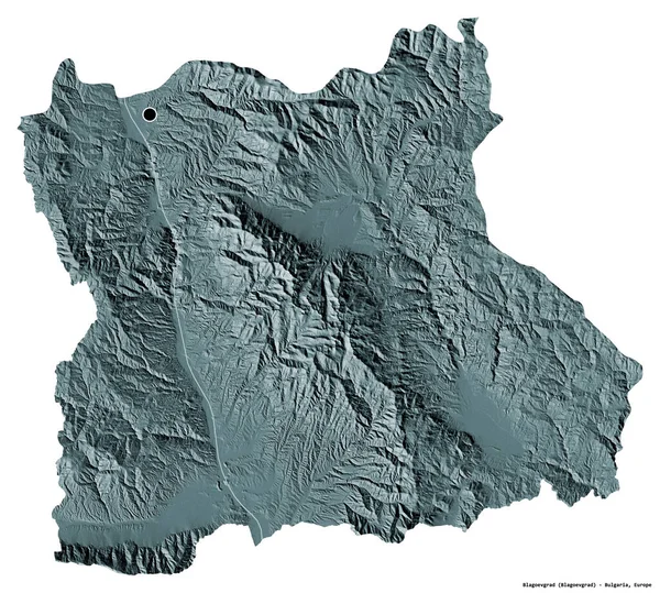 Форма Благоровград Провінція Болгарія Столицею Ізольованою Білому Тлі Кольорові Карти — стокове фото