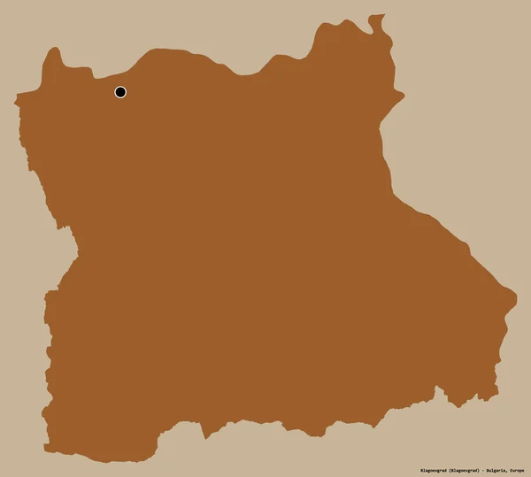 Форма Благоровград Провінція Болгарія Столицею Ізольованою Суцільному Кольоровому Тлі Склад — стокове фото