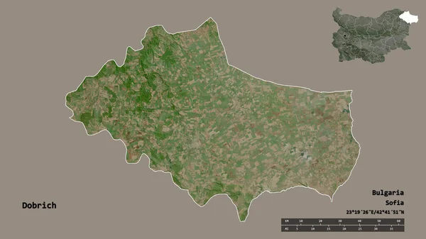 Tvar Dobricha Provincie Bulharsko Hlavním Městem Izolovaným Pevném Pozadí Měřítko — Stock fotografie