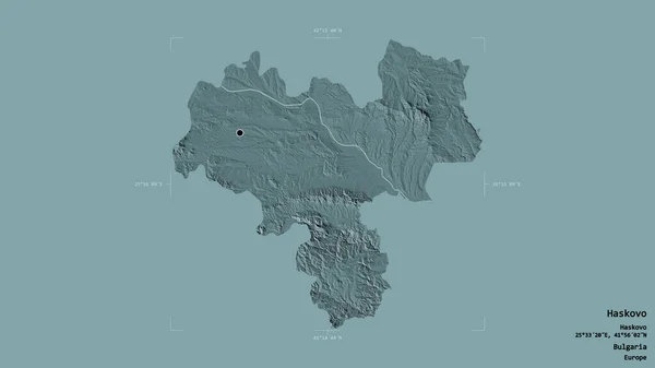 불가리아 지방은 갈라진 배경에 고립되어 있었다 라벨이요 지형도 렌더링 — 스톡 사진