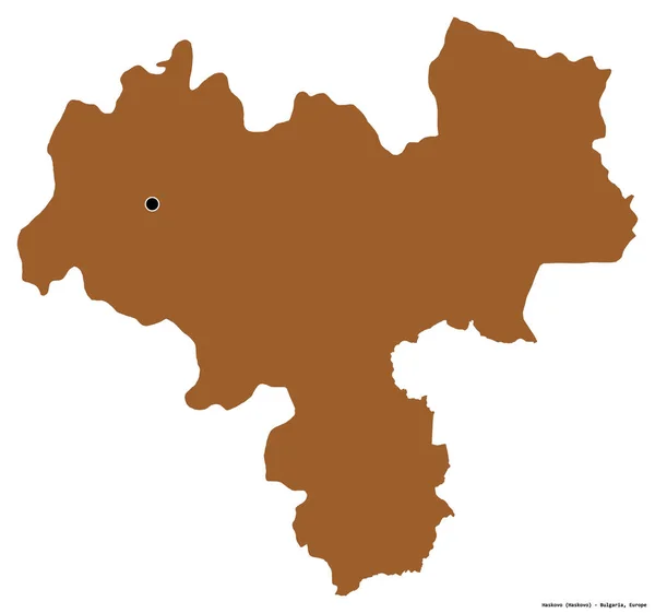 Form Von Haskovo Provinz Von Bulgarien Mit Seiner Hauptstadt Isoliert — Stockfoto