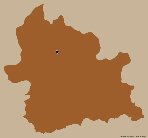 ブルガリア共和国のカルッザーリ州の形で その首都はしっかりとした色の背景に孤立しています パターン化されたテクスチャの構成 3Dレンダリング — ストック写真