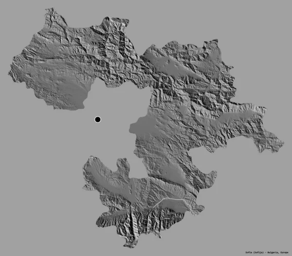 Vorm Van Sofia Provincie Van Bulgarije Met Hoofdstad Geïsoleerd Een — Stockfoto