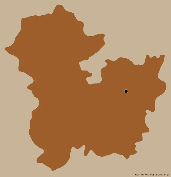 Form Targovishte Provinsen Bulgarien Med Sin Huvudstad Isolerad Solid Färg — Stockfoto