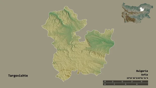 Forma Targovishte Provincia Bulgaria Con Capital Aislada Sobre Fondo Sólido — Foto de Stock