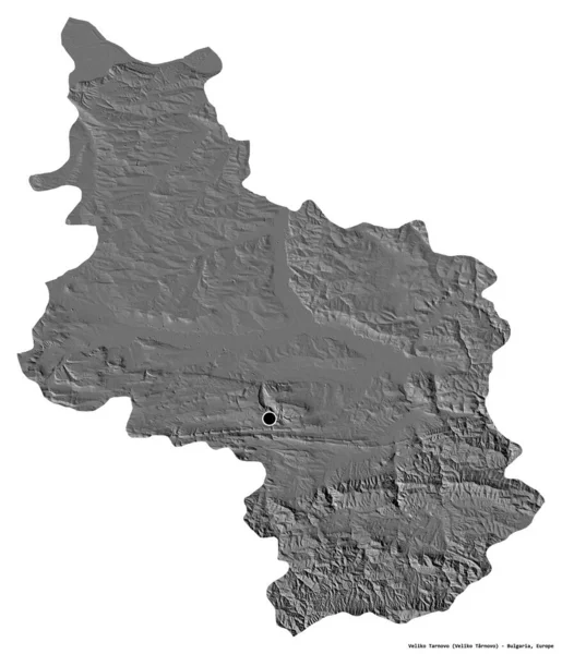 Форма Велико Тырново Провинция Болгарии Столицей Изолированной Белом Фоне Карта — стоковое фото