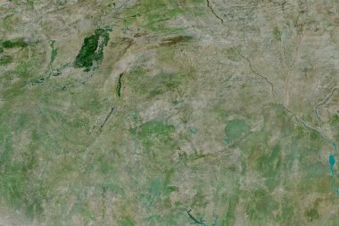 Burkina Faso 'nun geniş bir alanı. Uydu görüntüleri. 3B görüntüleme