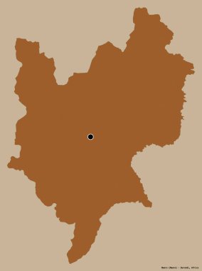 Mwaro, Burundi ili, başkenti katı renk arkaplanı ile izole edilmiştir. Desenli dokuların bileşimi. 3B görüntüleme