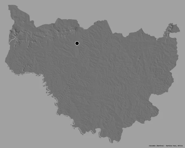 부르키나파소 지역인 카스카 데스의 모습과 수도는 배경에 고립되어 렌더링 — 스톡 사진