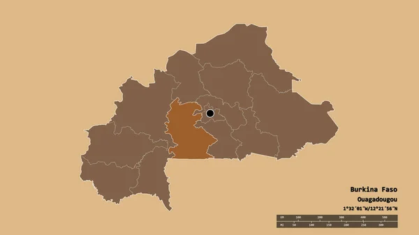 Forma Dezaturată Burkinei Faso Capitala Divizia Regională Principală Zona Separată — Fotografie, imagine de stoc