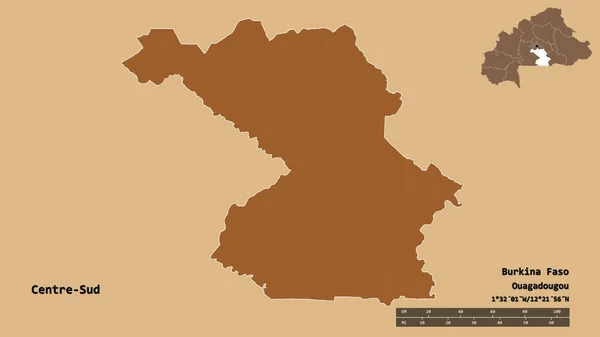 Form Von Zentrum Sud Region Von Burkina Faso Mit Seiner — Stockfoto