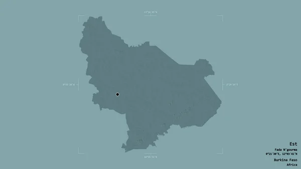 Περιοχή Est Περιοχή Μπουρκίνα Φάσο Απομονωμένη Στέρεο Υπόβαθρο Ένα Γεωγραφικό — Φωτογραφία Αρχείου