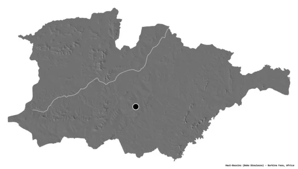 Tvar Haut Bassins Oblast Burkina Faso Hlavním Městem Izolovaným Bílém — Stock fotografie