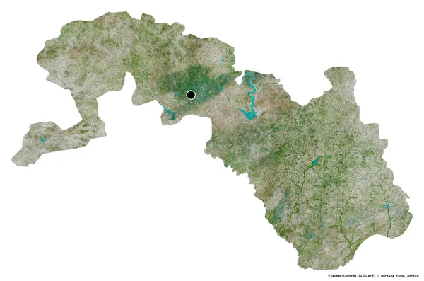 Başkenti Beyaz Arka Planda Izole Edilmiş Burkina Faso Bölgesi Platonun — Stok fotoğraf