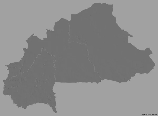 Gestalt Von Burkina Faso Mit Seiner Hauptstadt Isoliert Auf Einem — Stockfoto