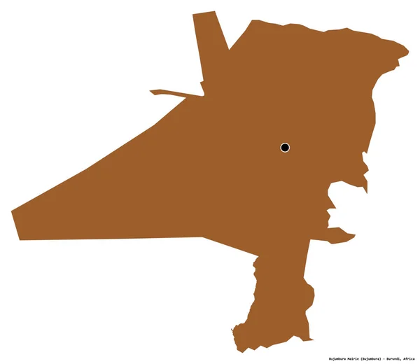 Форма Бужумбура Майрі Провінції Бурунді Столицею Ізольованою Білому Тлі Склад — стокове фото
