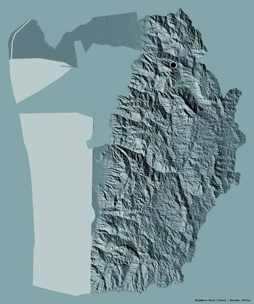 Форма Села Бужумбура Провінція Бурунді Столицею Ізольованою Суцільному Кольоровому Тлі — стокове фото