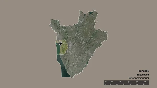 Ослабленная Форма Бурунди Столицей Основным Региональным Подразделением Отделенной Сельской Местностью — стоковое фото
