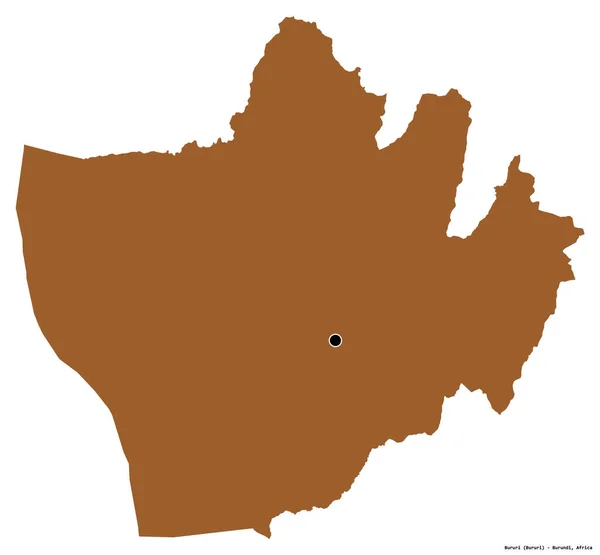 Форма Бурури Провинции Бурунди Столицей Изолированной Белом Фоне Состав Узоров — стоковое фото
