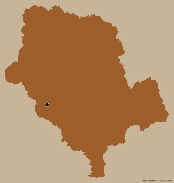 Форма Чибитоке Провинция Бурунди Столицей Изолированной Прочном Цветном Фоне Состав — стоковое фото