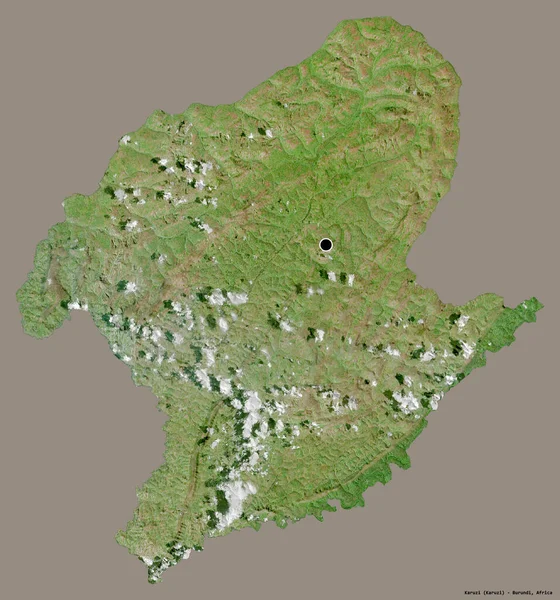 Shape Karuzi Province Burundi Its Capital Isolated Solid Color Background — Stock Photo, Image